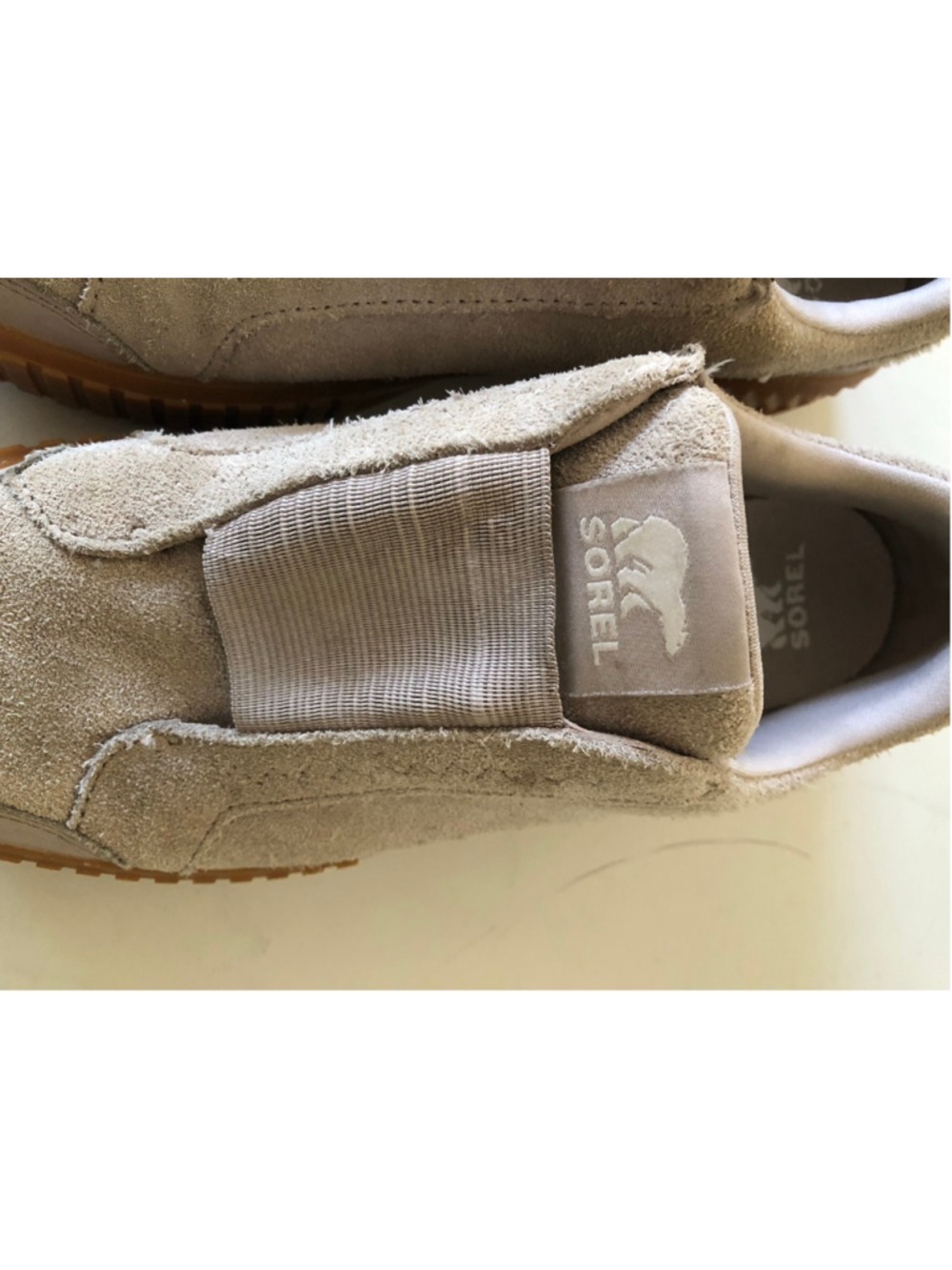 Size 8.5 Sorel Ona Ave Tan Suede Slip On Shoes Gorpcore Earthy Sporty Eco - Picture 9 of 12